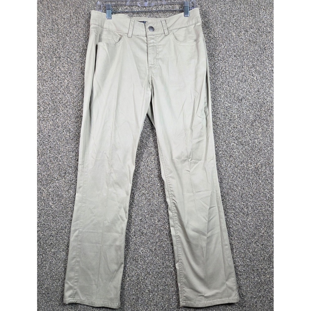 Riders by Lee Pants Women 10P Khaki Tan Mid Rise Straight Leg Stretch‎ G0049